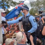 “PEOPLE POWER” COPS OVERPOWERED OUTSIDE GOVERNOR GENERAL’S CANBERRA 07/02/22