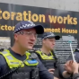 Victorian Police Bash Protesters On Steps Of Parliament In Melbourne
